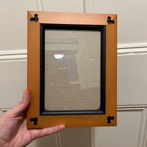 Vintage like new hidden Mickey wooden picture frame 7 x 5 photo
